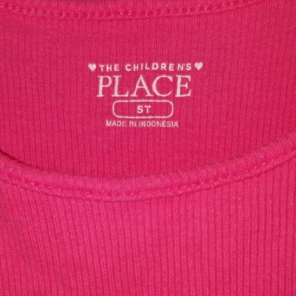 Dress The Children's Place Pink Floral Ribbed Tank SLEEVELESS Youth Kids Girls 5 - Picture 4 of 6